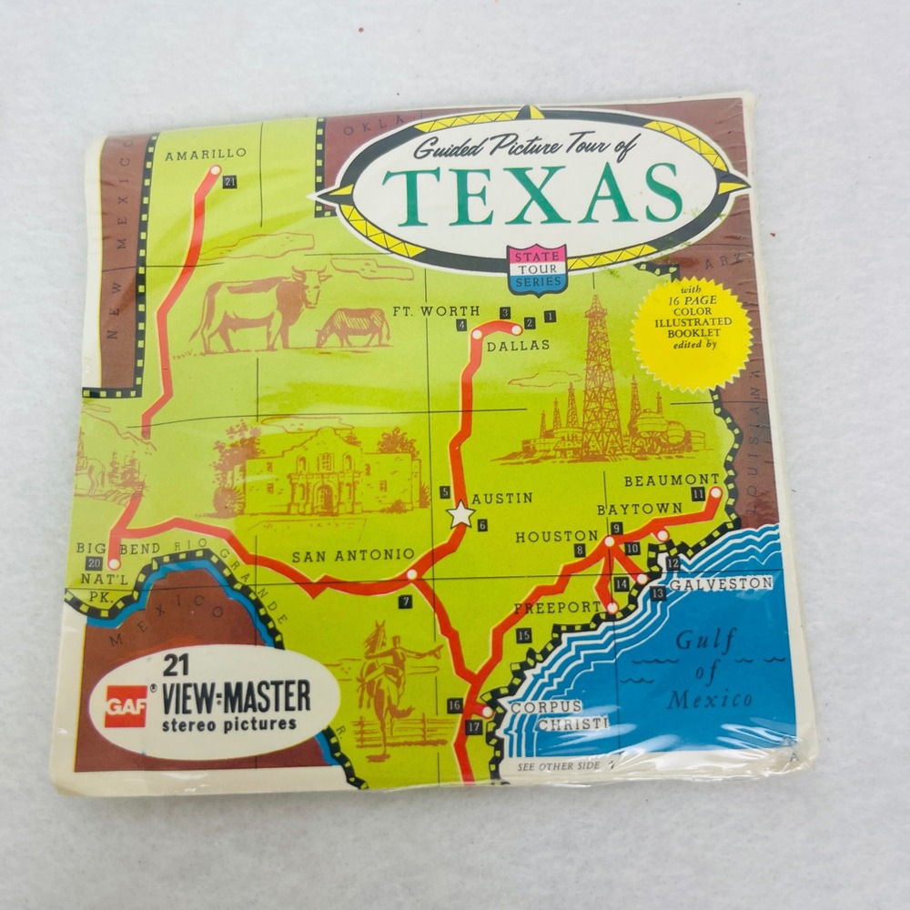GAF View-Master Texas The Lone Star State 3 Reel Set A 410 Sealed Vintage NEW